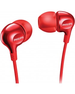 Casti cu microfon Philips SHE3555RD - rosii