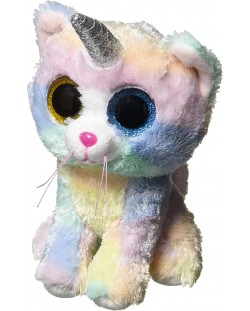 Jucărie de pluș TY Toys - Heather pisicuța unicorn, 15 cm 