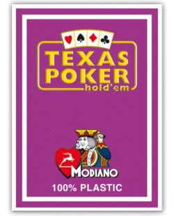 Carti de poker din plastic Texas Poker - spate mov