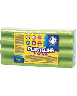Plastilină Astra - 1 kg, culoare verde deschisă-gri