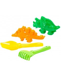 Set de plajă  Polesie Toys - Dinozaur, 4 piese 