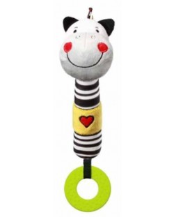 Jucărie de pluș care scârțâie Babyono - Zebra