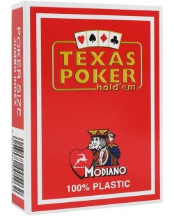 Carti de poker din plastic Texas Poker - Spate rosu