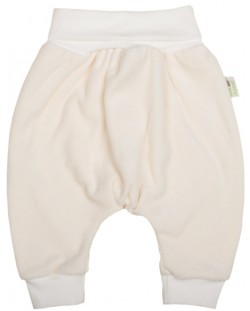 Pantaloni de pluș pentru bebeluşi Bio Baby - 80 сm, 10-12 luni, ecru