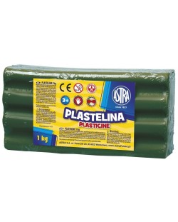 Plastilină Astra - 1 kg, verde închis