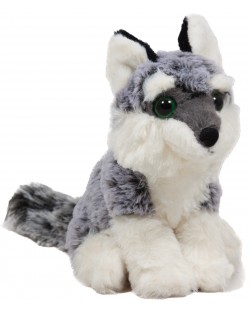 Jucărie de pluș Amek Toys - Wolf, gri melange, 18 cm