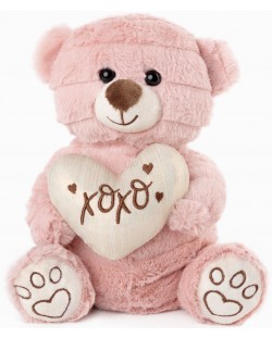 Jucărie de pluș Amek Toys - Urs cu inimă HO-HO, 23 cm