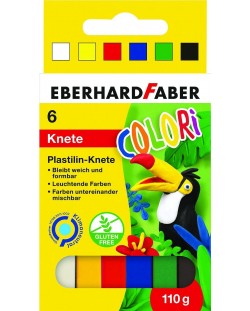 Plastilină Eberhard Faber - 6 culori