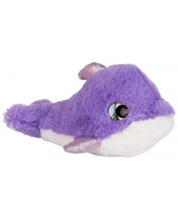 Jucărie de pluș Amek Toys - Delfin, violet, 22 cm