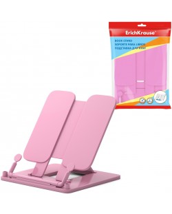 Suport pentru cărți din plastic Erich Krause - Pastel, roz