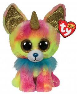 Jucarie de plus TY Toys Beanie Boos - Chihuahua Yips cu corn, 15 cm