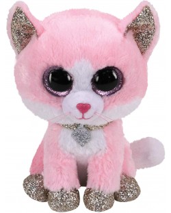 TY Toys - Pisicuța Fiona, roz, 15 cm