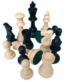 Piese de șah din fetru plastic Manopoulos, 95 mm