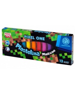 Plastilina Astra - Pixel One, 12 culori