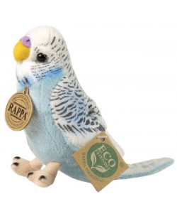 Jucărie de pluș Rappa Eco Friends - Papagal ondulat, albastru, 12 cm