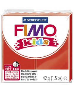 Pasta polimerica Staedtler Fimo Kids - culoare rosie
