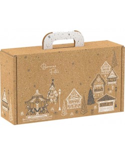 Cutie de cadou Giftpack Bonnes Fêtes - Kraft, 33 cm