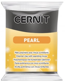 Argila polimerică Cernit Pearl - Negru, 56 g