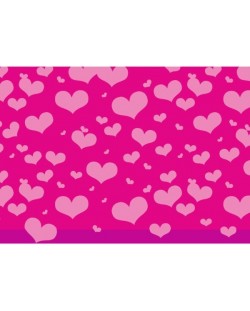 Hartie de impachetat cadouri Susy Card - Inimi roz, 70 x 200 cm