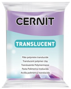Argila polimerică Cernit Translucent - Mov, 56 g