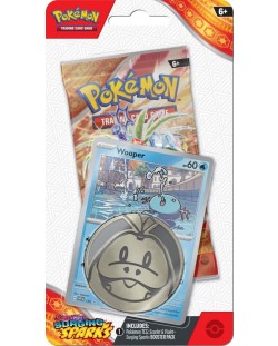 Pokemon TCG: Scarlet & Violet 8 Surging Sparks Checklane Blister - Wooper