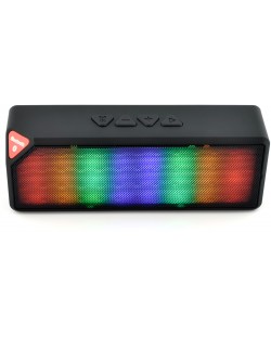 Boxa portabila Diva - BT1220B, cu LED-uri multicolore, neagra