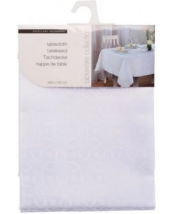 Față de masă H&S - Damast, 130 x 180 cm, alb