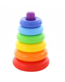 Set Polesie Toys - Cercuri colorate si distractive Pyramid