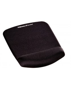 Mouse pad Fellowes - Plushtouch, ergonomic, S, moale, negru