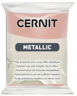 Argila polimerică Cernit Metallic - Roz, 56 g