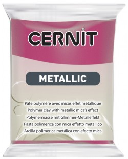 Argila polimerică Cernit Metallic - Magenta, 56 g