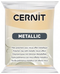Argila polimerică Cernit Metallic - Șampanie, 56 g