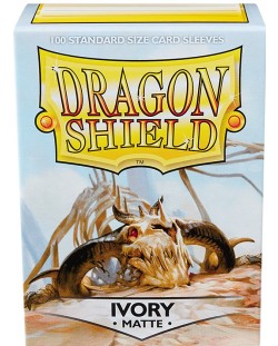 Manșoane Dragon Shield - Ivory mat (100 buc.)
