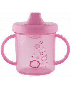 Cană de tranziție cu mânere Lorelli Baby Care - 210 ml, roz