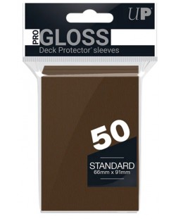 Protecții pentru cărți Ultra Pro PRO - Gloss Standard Size, Brown (50 buc.)