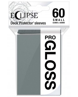 Protecții pentru cărți Ultra Pro - Eclipse Gloss Small Size, Smoke Grey (60 buc.)