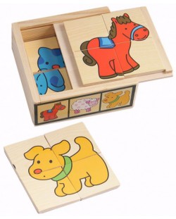 6 mini puzzle-ur in cutie Pino - Ferma