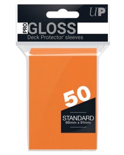 Protecții pentru cărți Ultra Pro PRO - Gloss Standard Size, Orange (50 buc.)