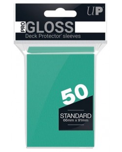 Protecții pentru cărți Ultra Pro PRO - Gloss Standard Size, Aqua (50 buc.)