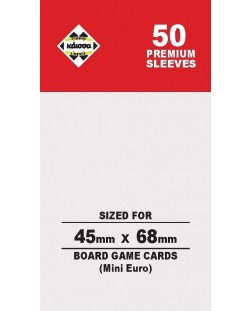 Protectori de carduri Kaissa Premium Sleeves 45 x 68 (Mini Euro) - 50 buc.