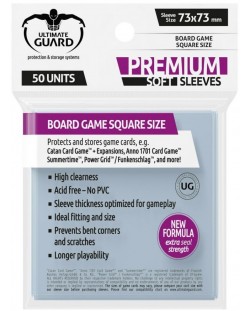 Protectii de carti de joc Ultimate Guard for Board Game Cards Square (50 buc.)