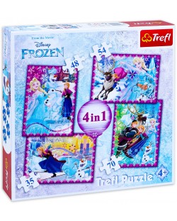 Puzzle Trefl 4 in 1 - Nebunie de iarna