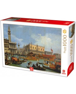 Puzzle Deico Games de 1000 piese - Giovanni Antonio Canal, Bucentaur's return to the pier by the Palazzo Ducale