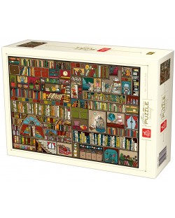 Puzzle Deico Games de 1000 piese - Pattern, Bookshelf