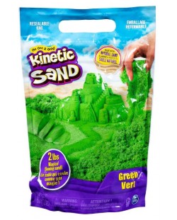 Kinetic Sand Spin Master - Nisip cinetic, verde, 907 g