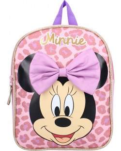 Ghiozdan pentru gradiniță  Vadobag Minnie Mouse - Real Cool, panglică roz