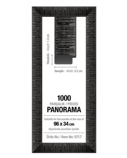 Rama pentru puzzle panoramic Art Puzzle - Neagra, pentru 1000 piese
