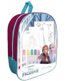  Ghiozdan pentru grădinița IMC Toys - Frozen, cu trusa de colorat