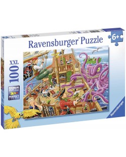 Puzzle  Ravensburger de 100 XXL piese - Aventura cu barca piratilor