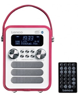 Radio Lenco - PDR-051PKWH, alb/roz